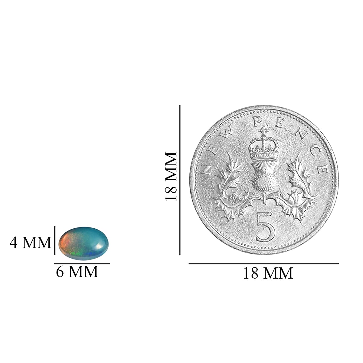 AA Ethiopian Welo Opal Oval 6x4 mm 0.20 Ct.