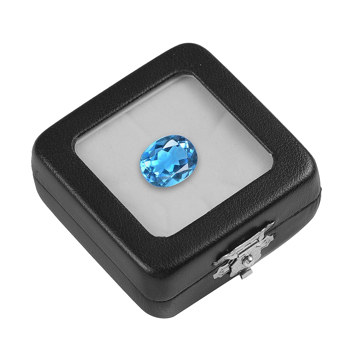 Electric Blue Topaz Oval 11x9 mm 4.14 Ct.