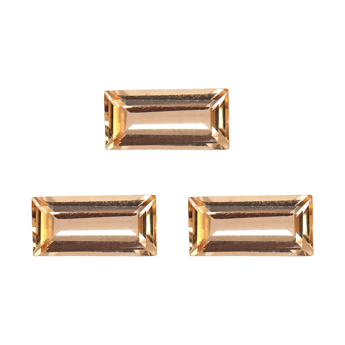 Set of 3 - Imperial Topaz Baguette 6x3 mm 1.10 Ct.