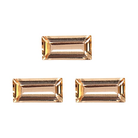 Set of 3 - Imperial Topaz Baguette 6x3 mm 1.10 Ct.