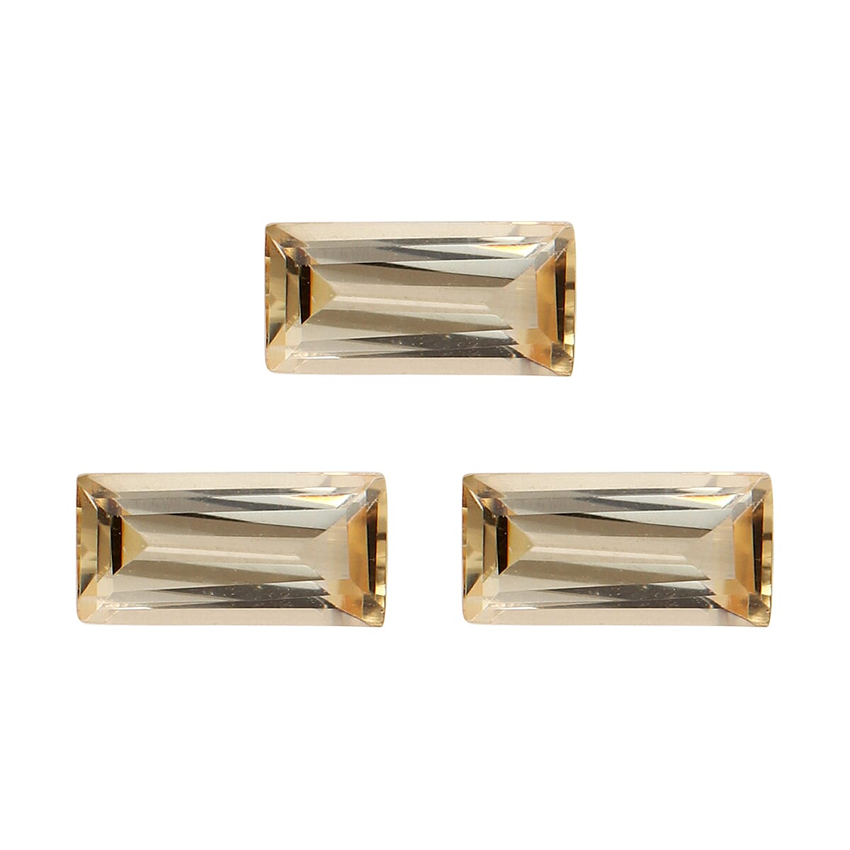 Set of 3 - AA Imperial Topaz Baguette 6x3 mm 1.14 Ct.