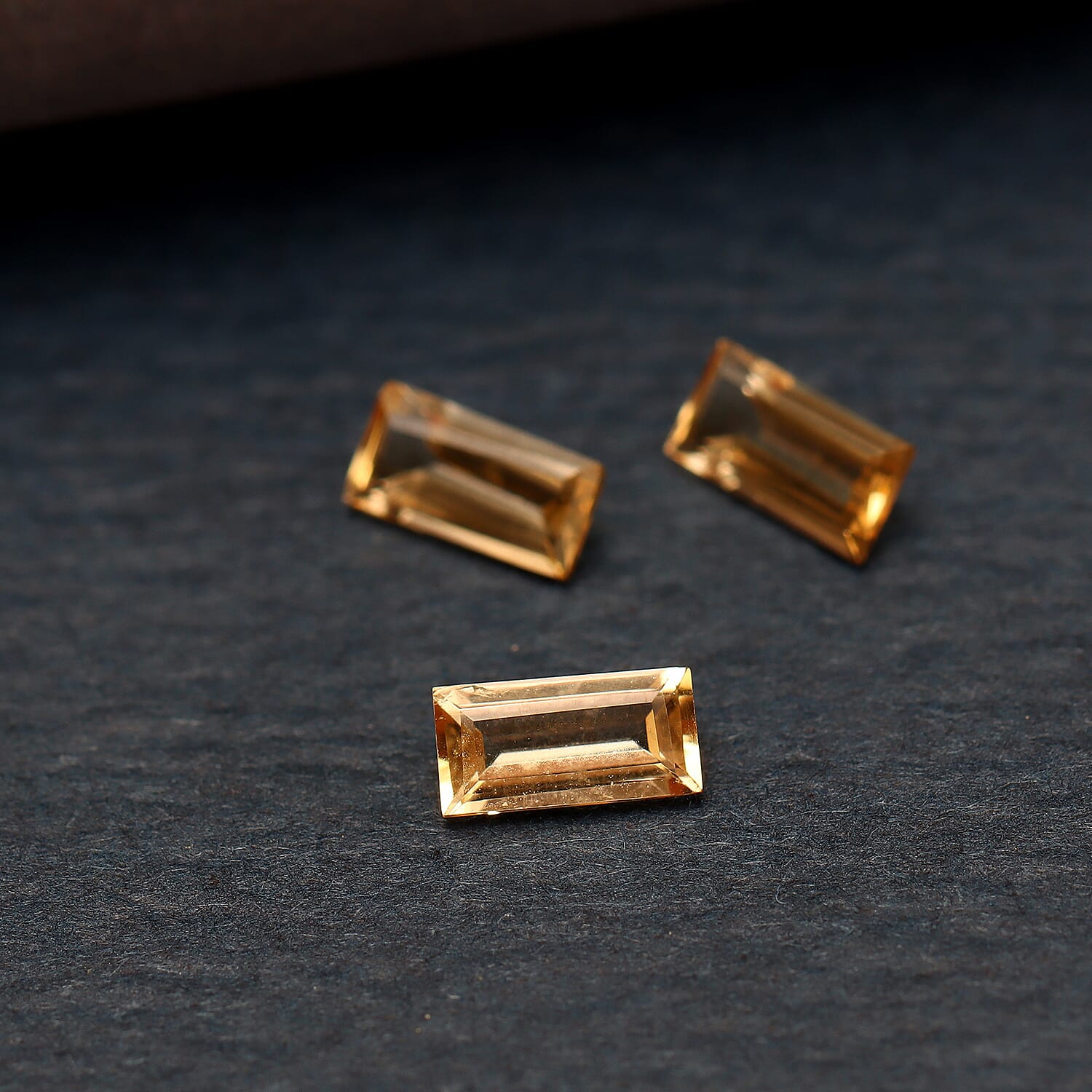 Set of 3 - AA Imperial Topaz Baguette 6x3 mm 1.14 Ct.