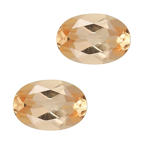 Set of 2 - AA Imperial Topaz Oval 6x4 mm 0.90 Ct.
