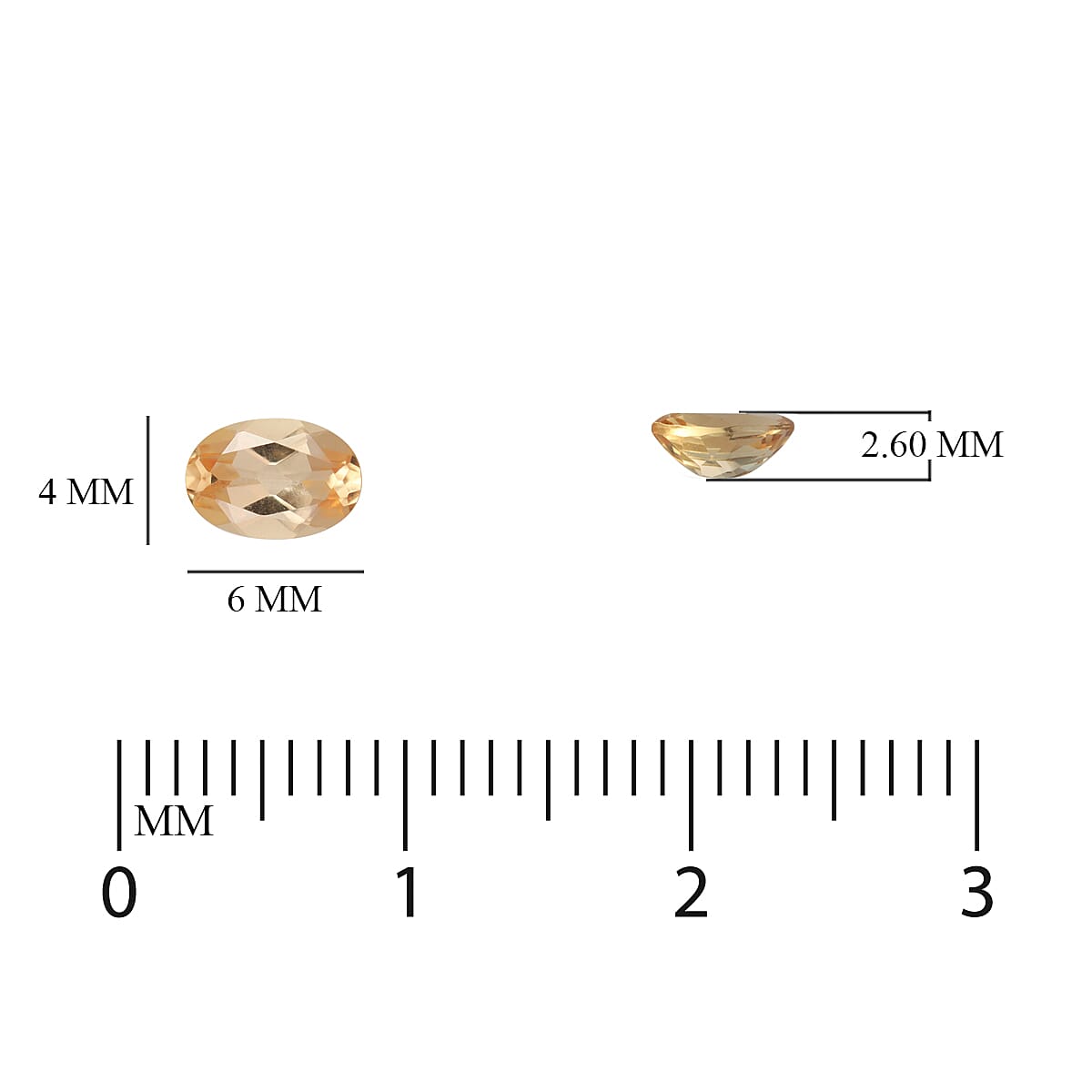 Set of 2 - AA Imperial Topaz Oval 6x4 mm 0.90 Ct.