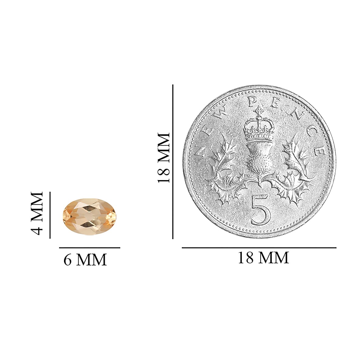 Set of 2 - AA Imperial Topaz Oval 6x4 mm 0.90 Ct.