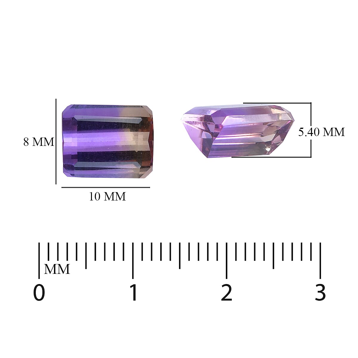 Ametrine Octagon 10x8 mm 2.82 Ct.