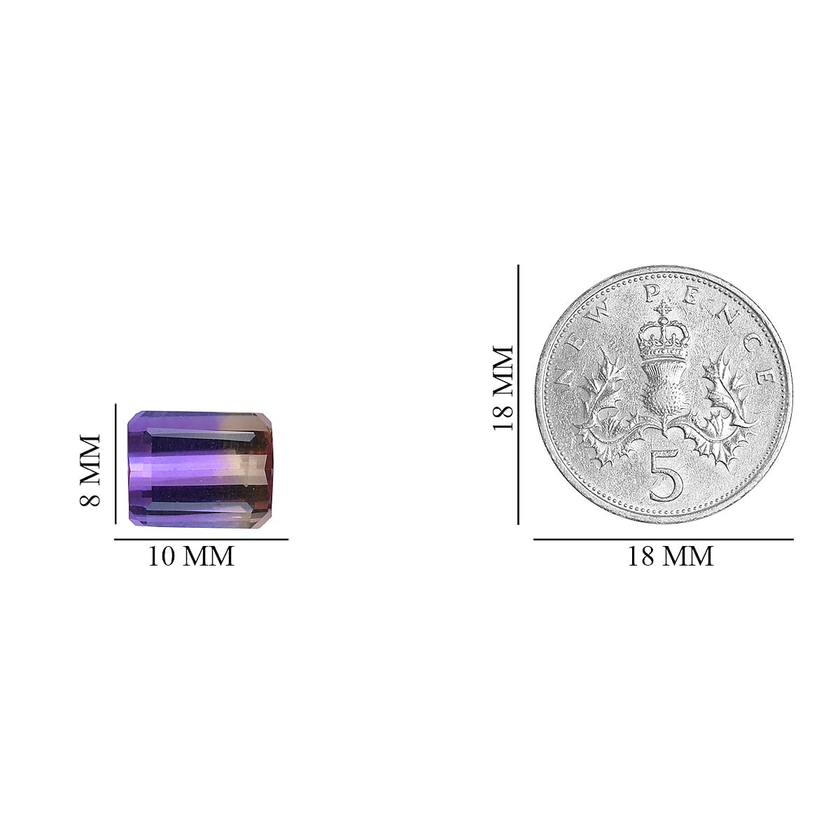 Ametrine Octagon 10x8 mm 2.82 Ct.