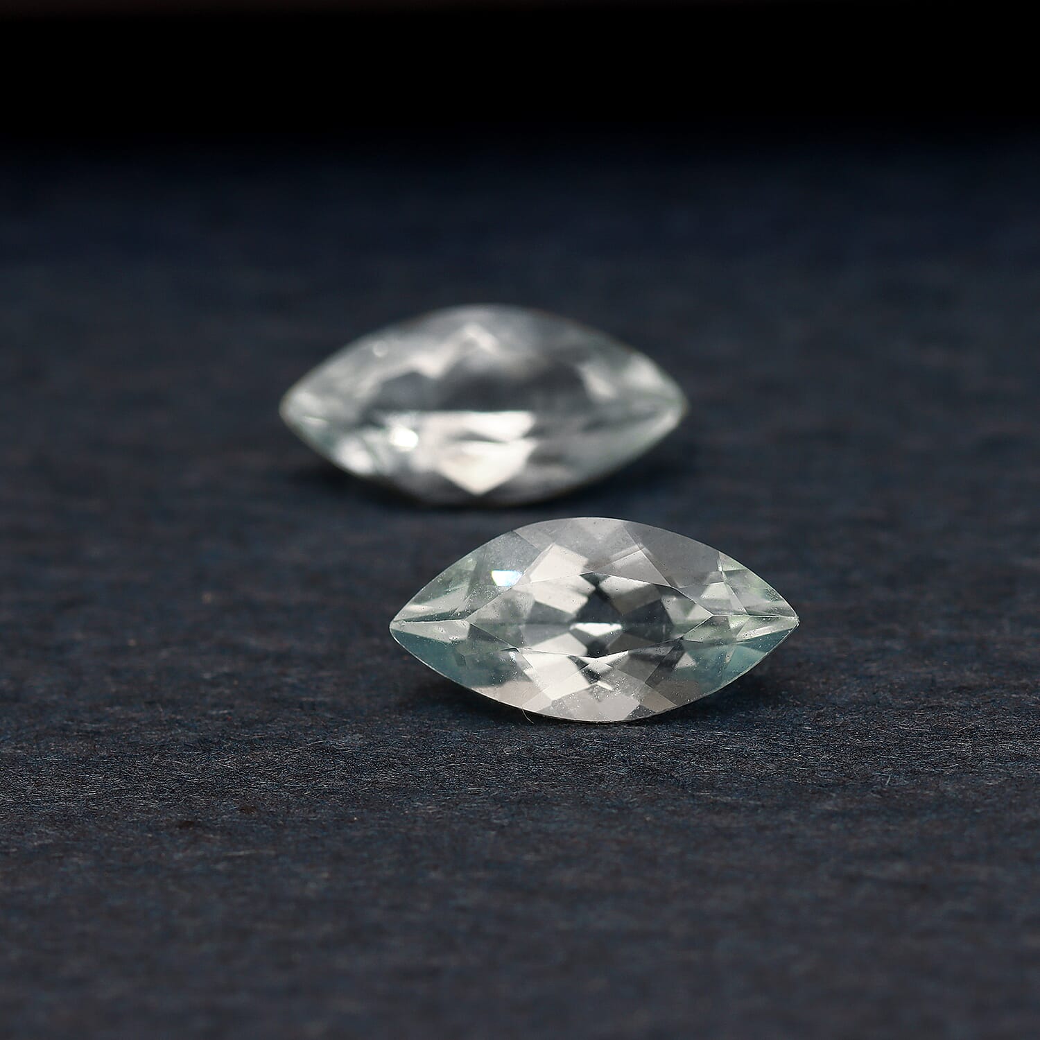 Set of 2 - Aquamarine Marquee 10x5 mm 1.62 Ct.