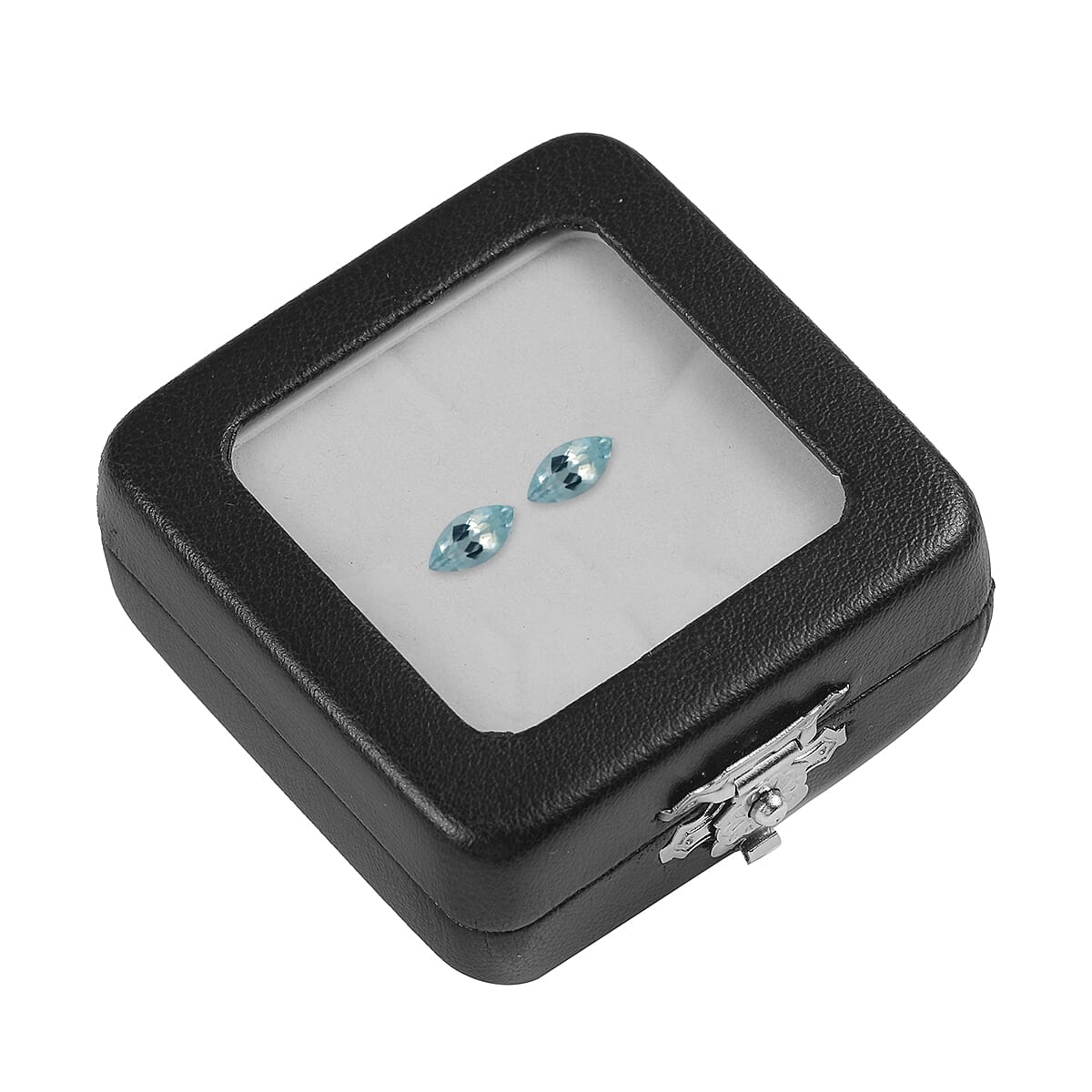 Set of 2 - Aquamarine Marquee 10x5 mm 1.62 Ct.