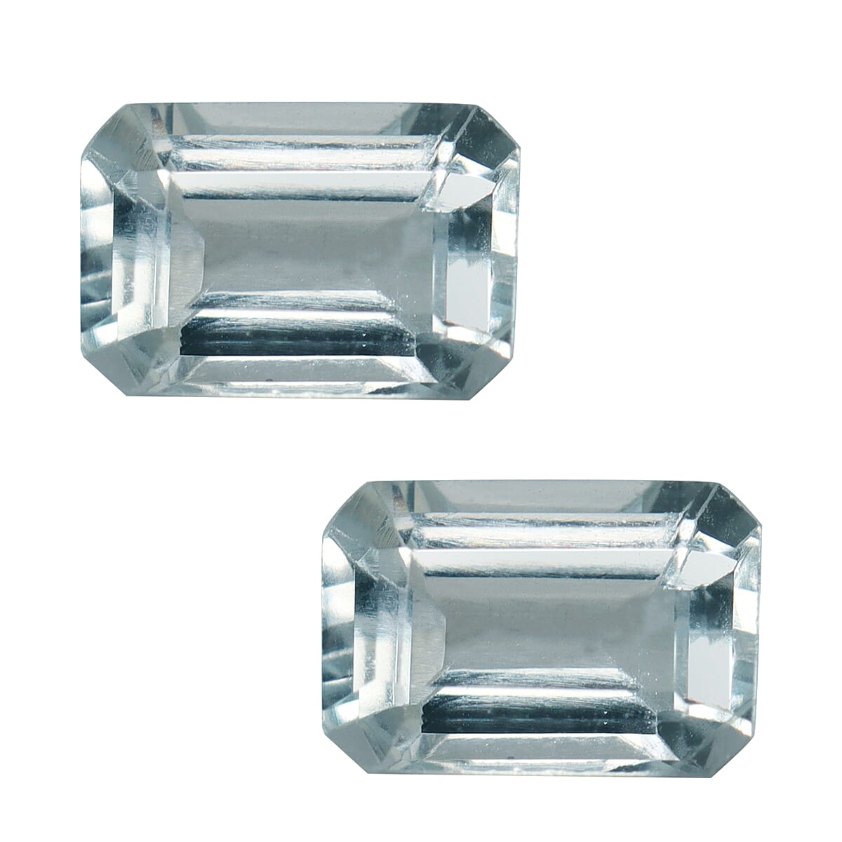 Set of 2 - Goshenite Octagon 6x4 mm 1.13 Ct.