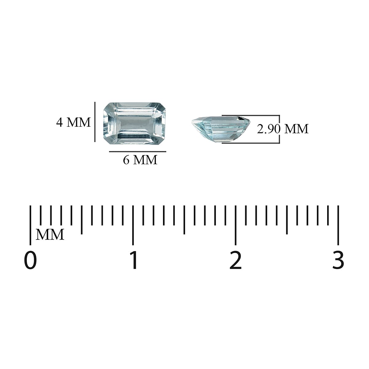 Set of 2 - Goshenite Octagon 6x4 mm 1.13 Ct.