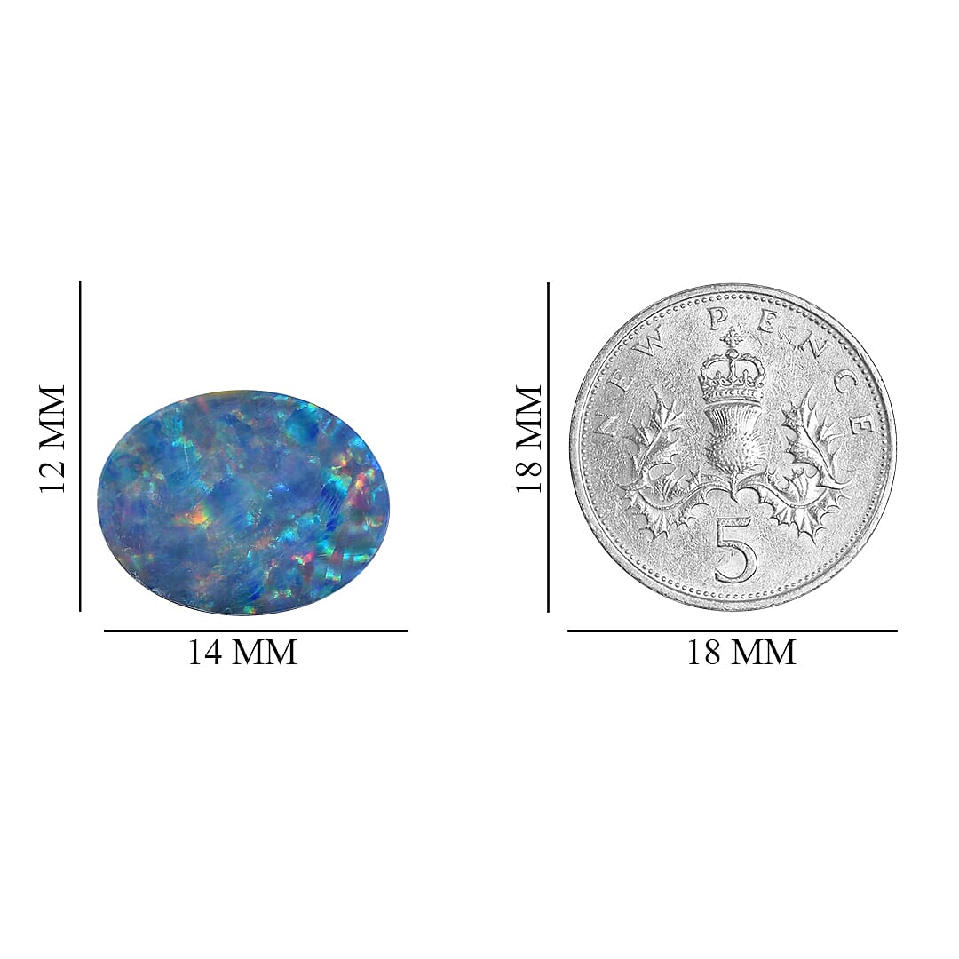 Australian Boulder Opal Oval 14x12 mm 4.12 Ct.