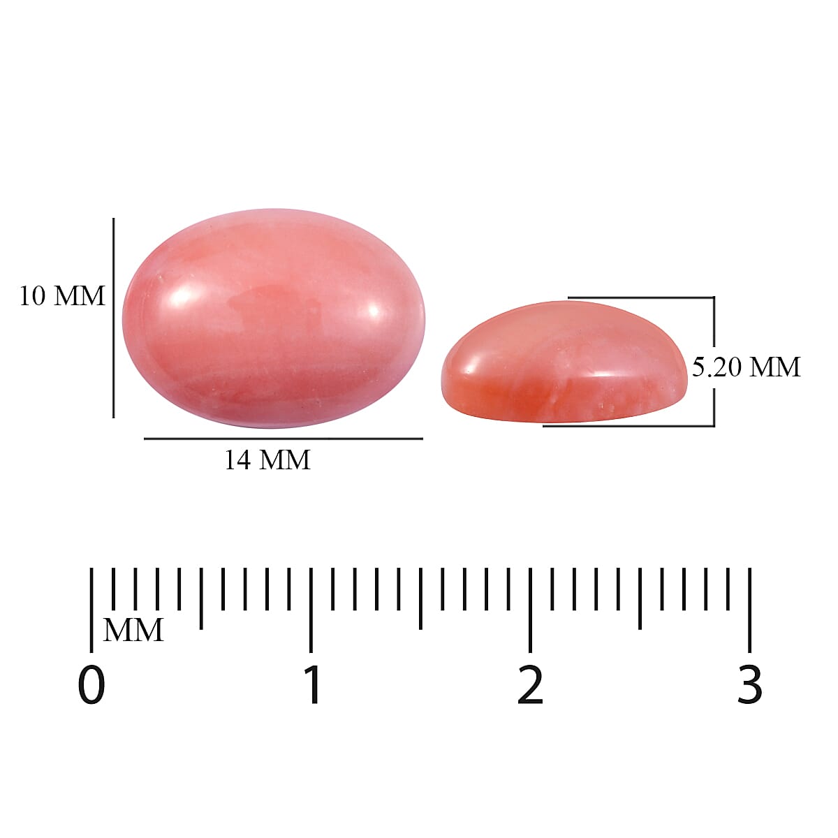 Peach Opal Oval 14x10 mm 3.58 Ct.