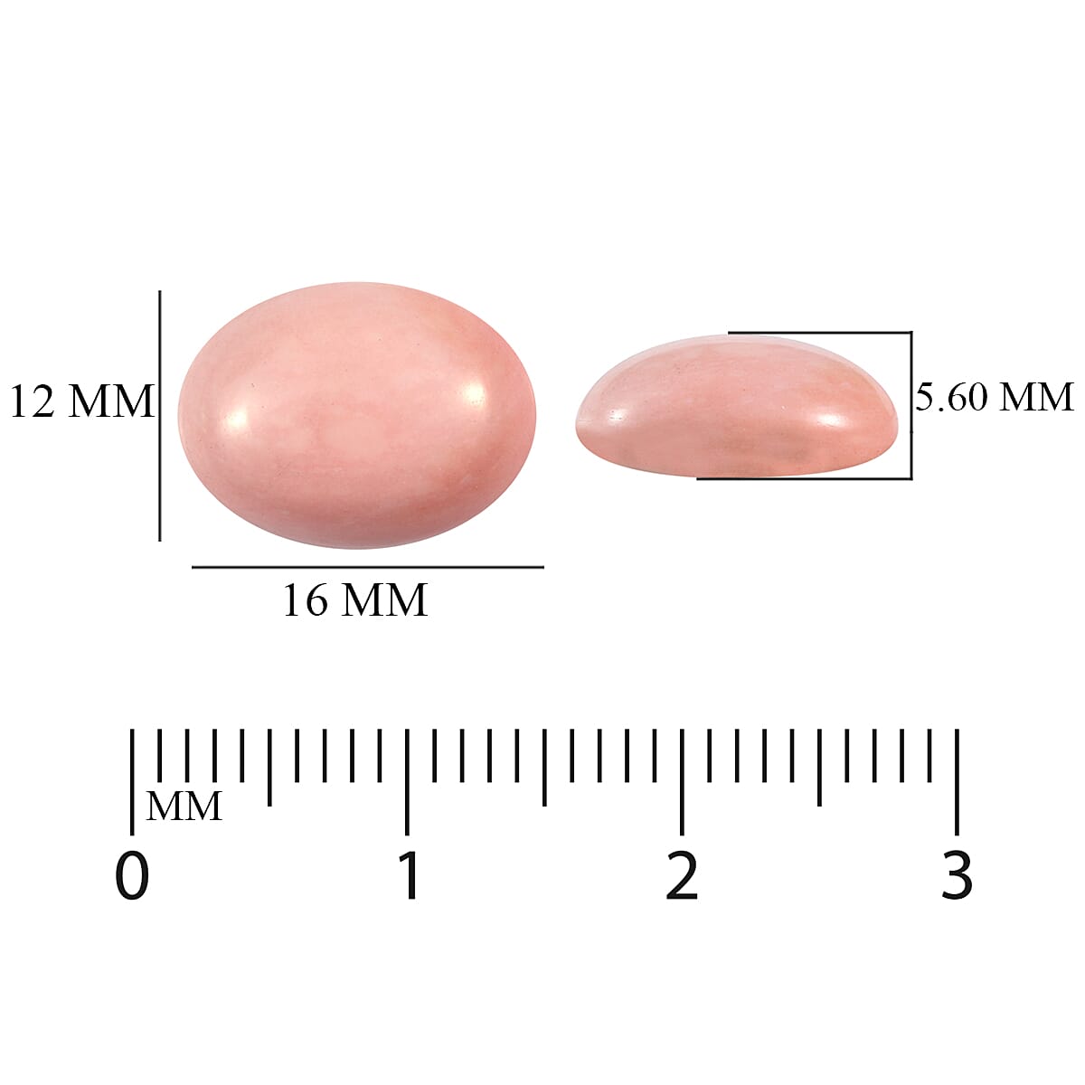 Peach Opal Oval 16x12 mm 5.53 Ct.