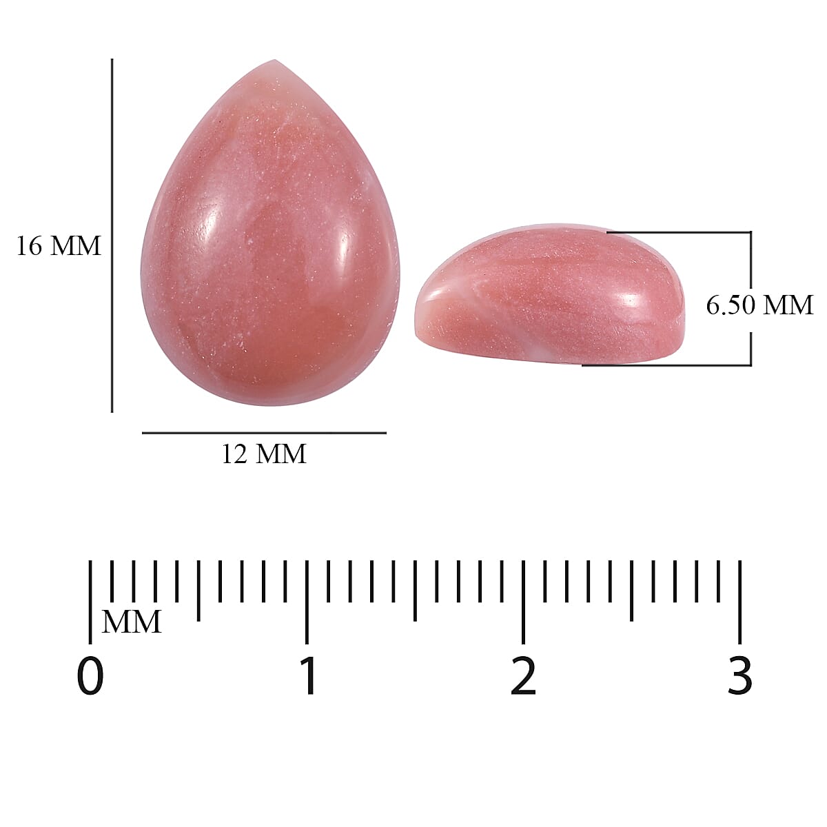 AA Peach Opal Pear 16x12 mm 6.55 Ct.