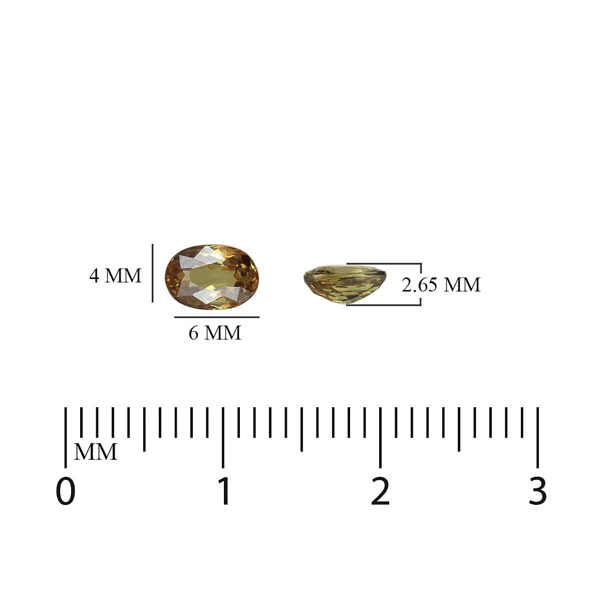 Set of 2 - AA Champagne Demantoid Garnet Oval 6x4 mm 1.20 Ct.