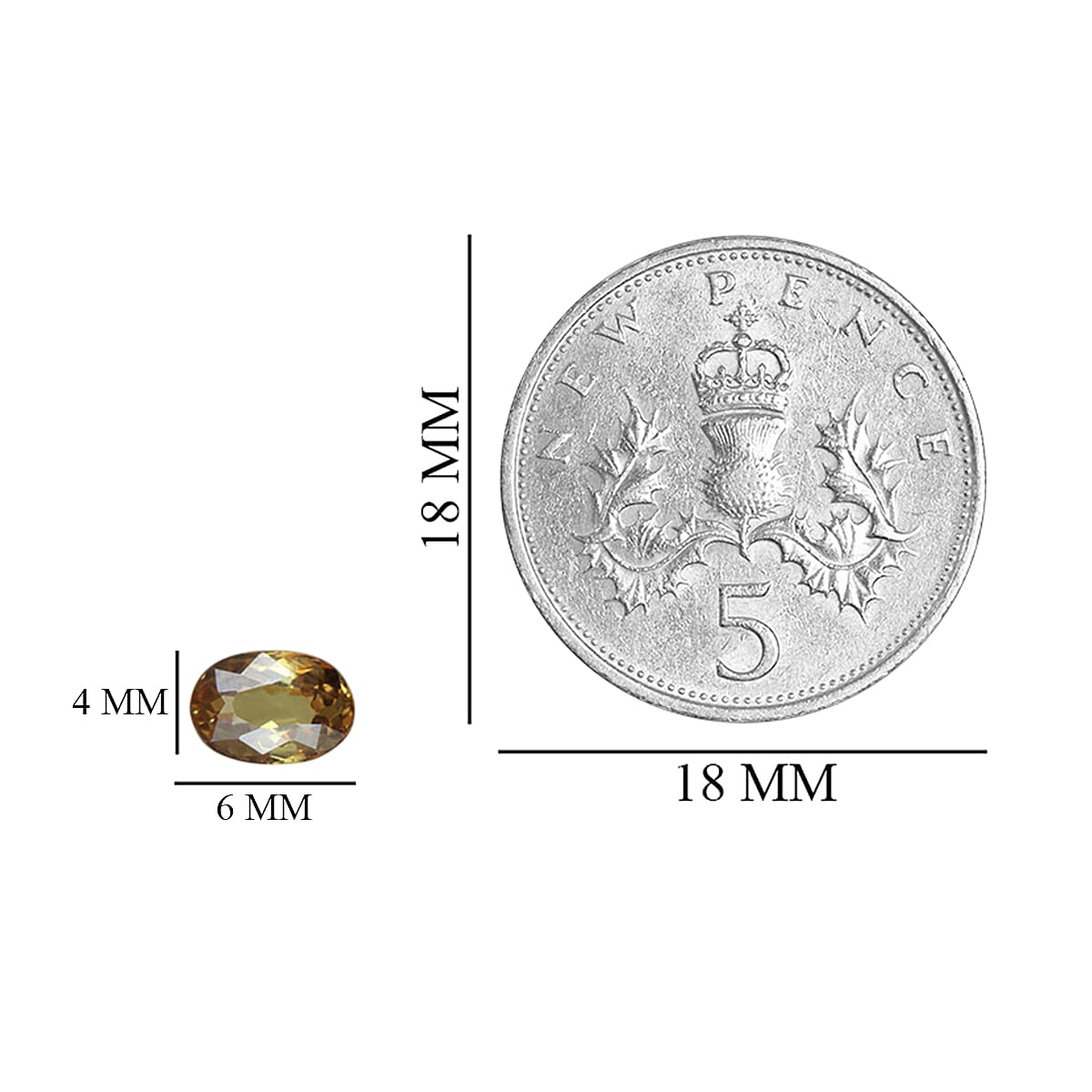 Set of 2 - AA Champagne Demantoid Garnet Oval 6x4 mm 1.20 Ct.