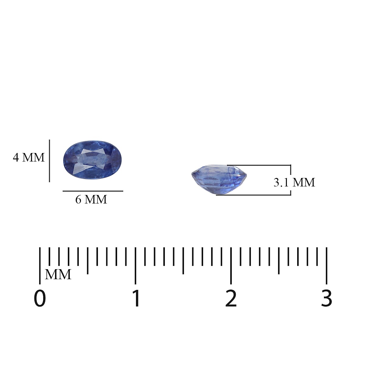 Set of 2 - AA Masoala Sapphire (FF) Oval 6x4 mm 1.27 Ct.