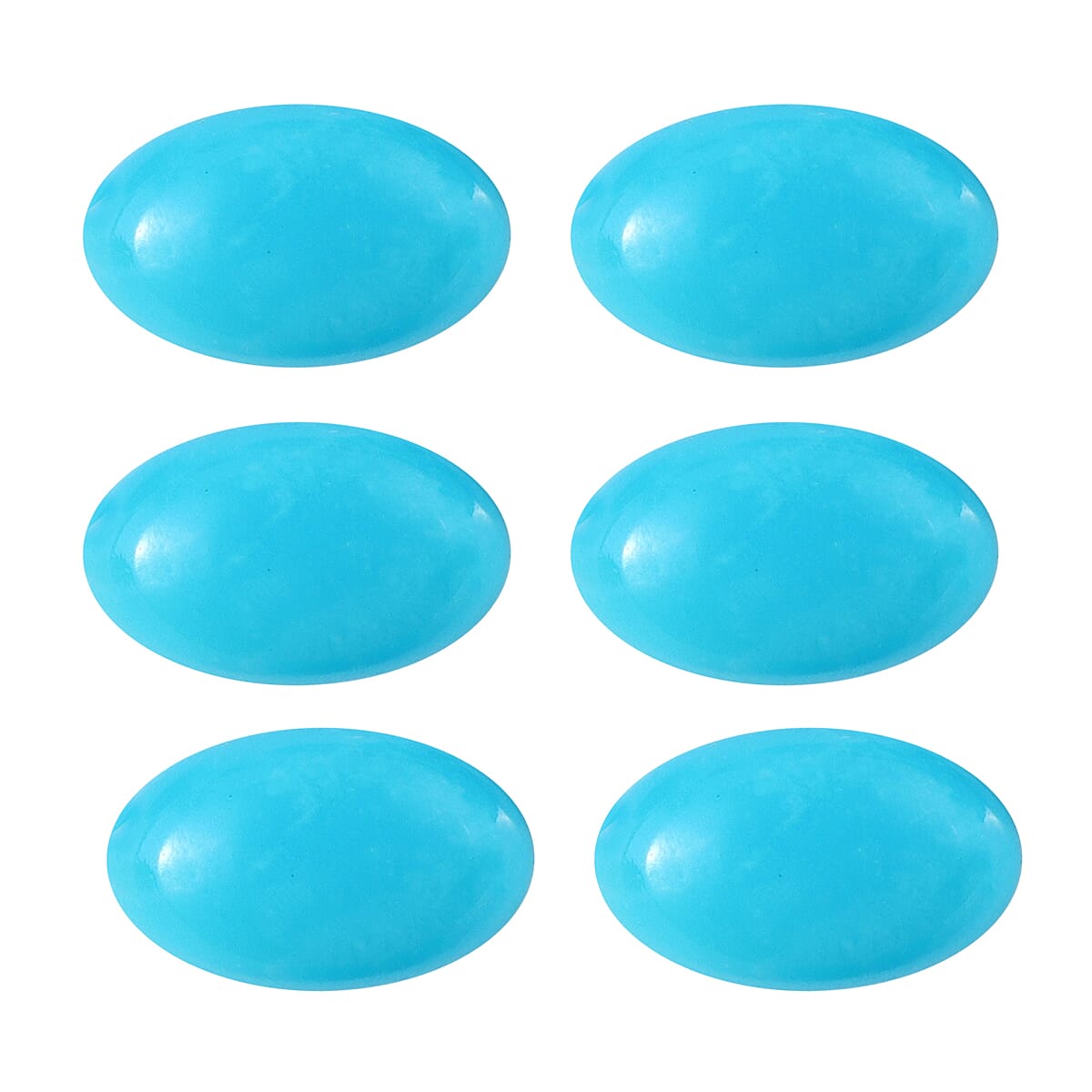 Set of 6 - AAA Arizona Sleeping Beauty Turquoise Oval 5x3 mm 1.09 Ct.