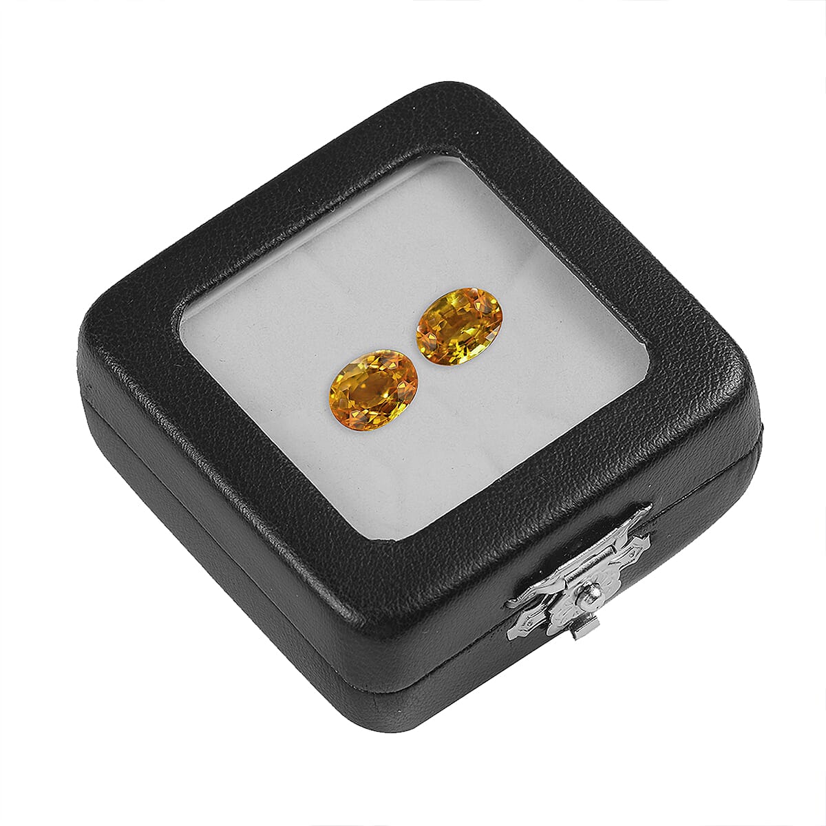 Set of 2 - AA Yellow Sapphire Oval 5x4 mm 0.76 Ct.