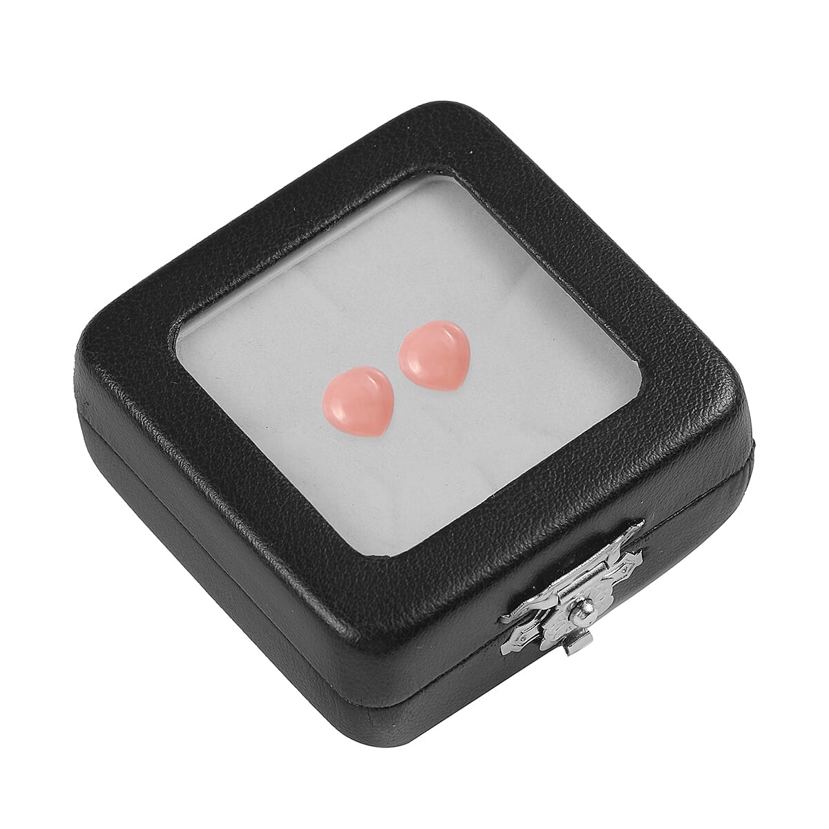 Set of 2 - Pink Opal Heart 5 mm 0.77 Ct.