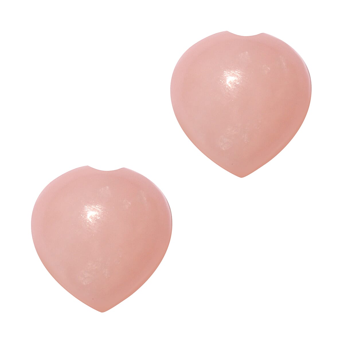 Set of 2 - Pink Opal Heart 6 mm 1.04 Ct.