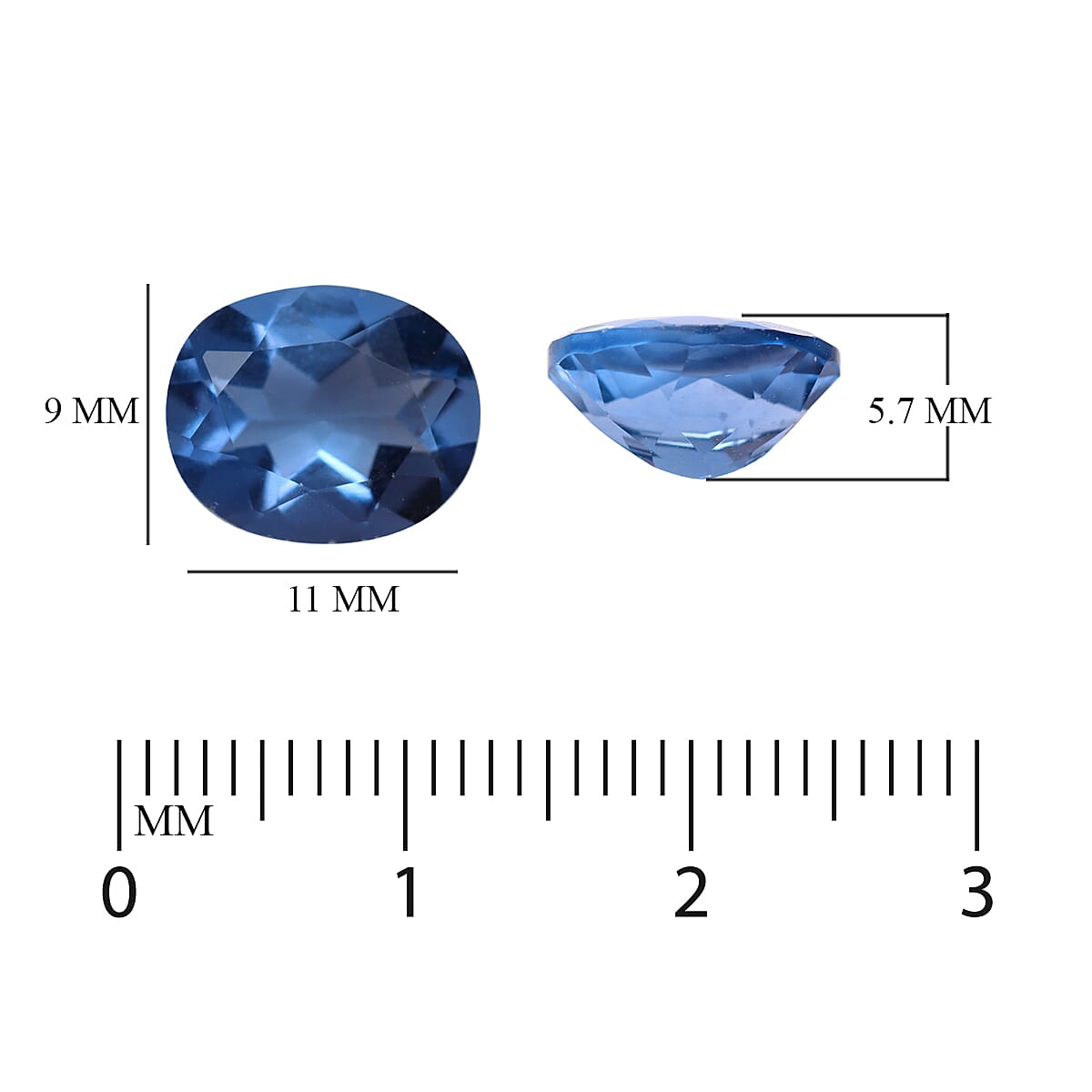 Colour Change Fluorite Oval 11x9 mm 3.77 Ct.