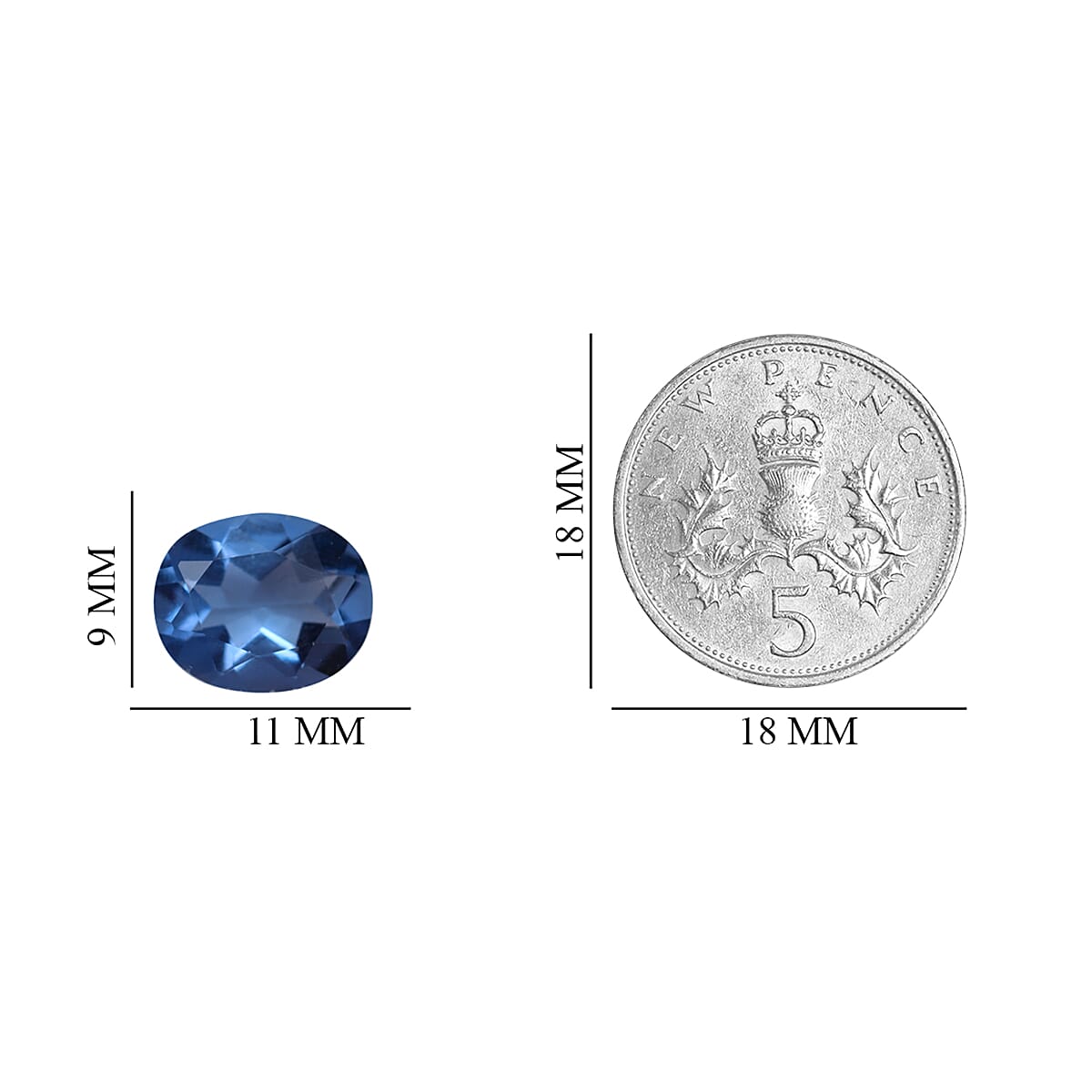 Colour Change Fluorite Oval 11x9 mm 3.77 Ct.