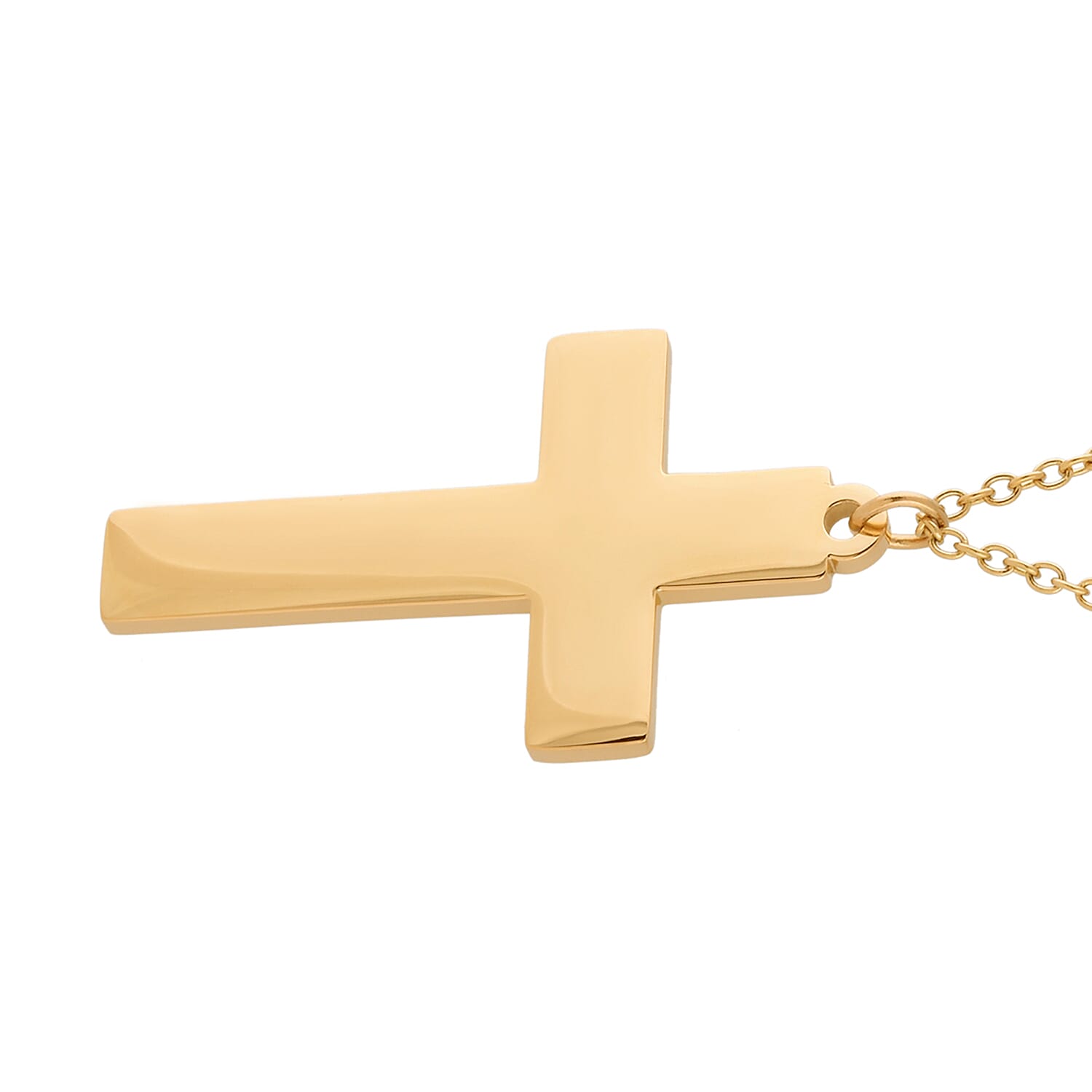Cross Necklace (Size - 20) in Gold tone