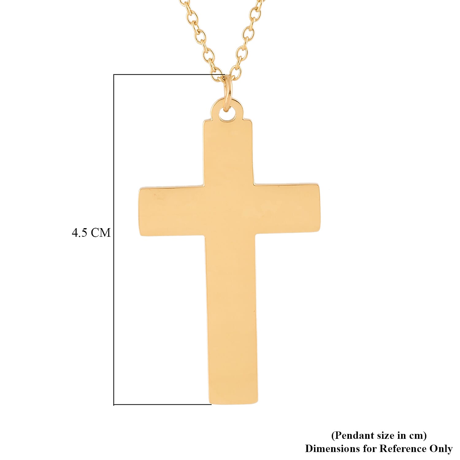 Cross Necklace (Size - 20) in Gold tone