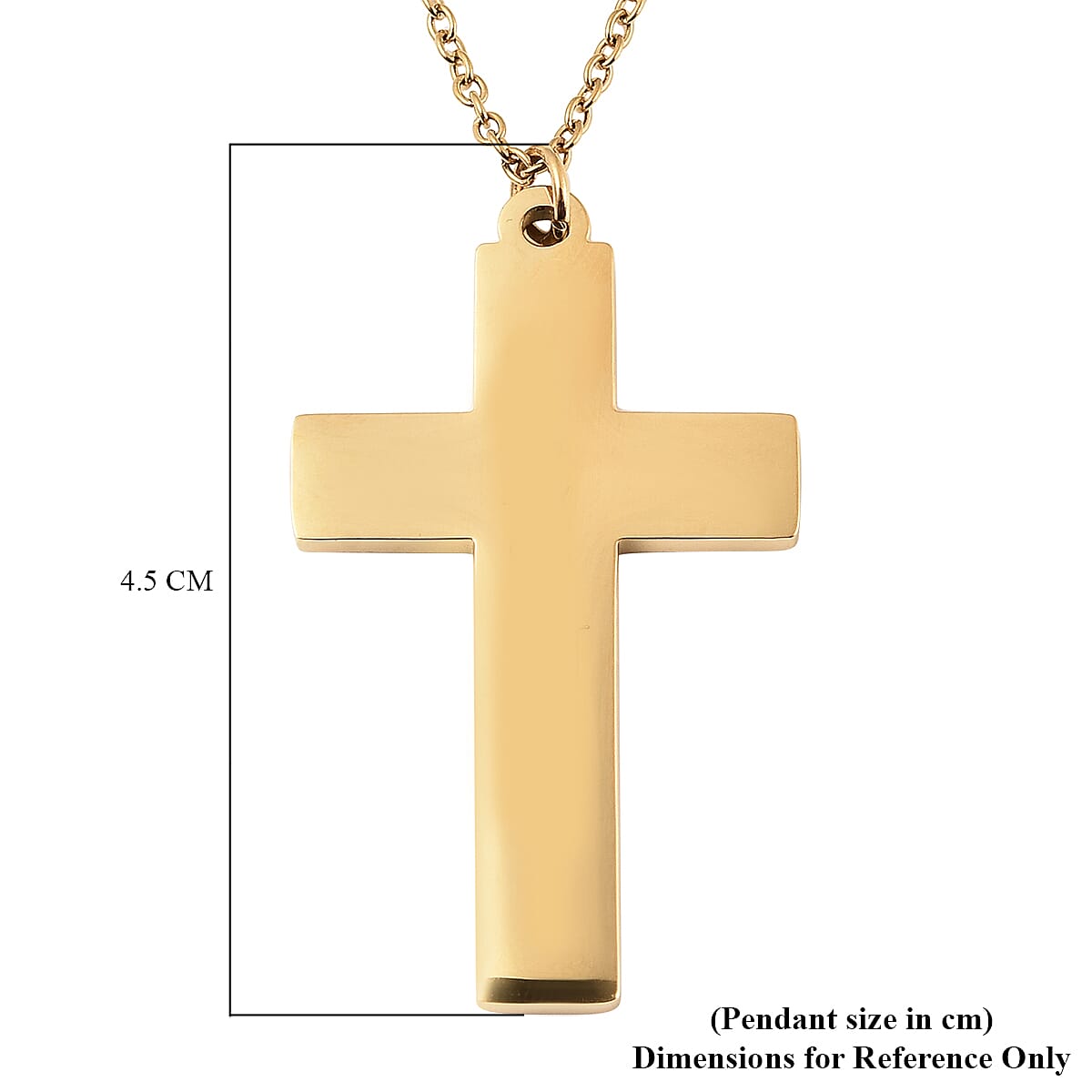 Cross Necklace (Size - 20) in Gold tone