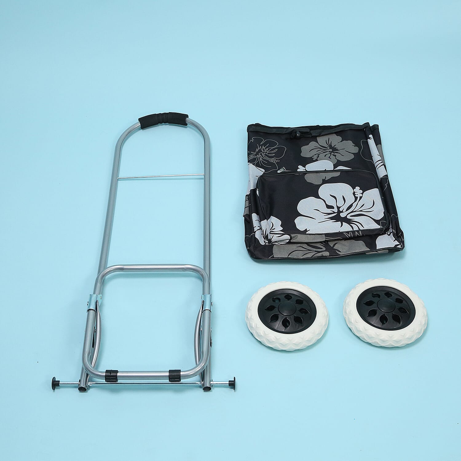 Simples Shopping Trolley in Black and White (Size 80x16x35cm)