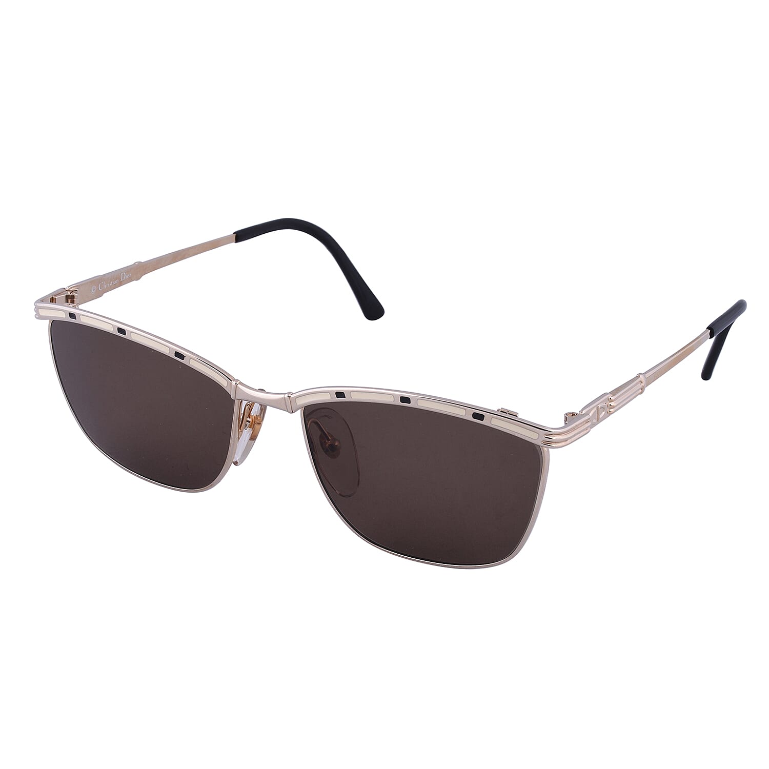 dior gold tone cat eye sunglasses