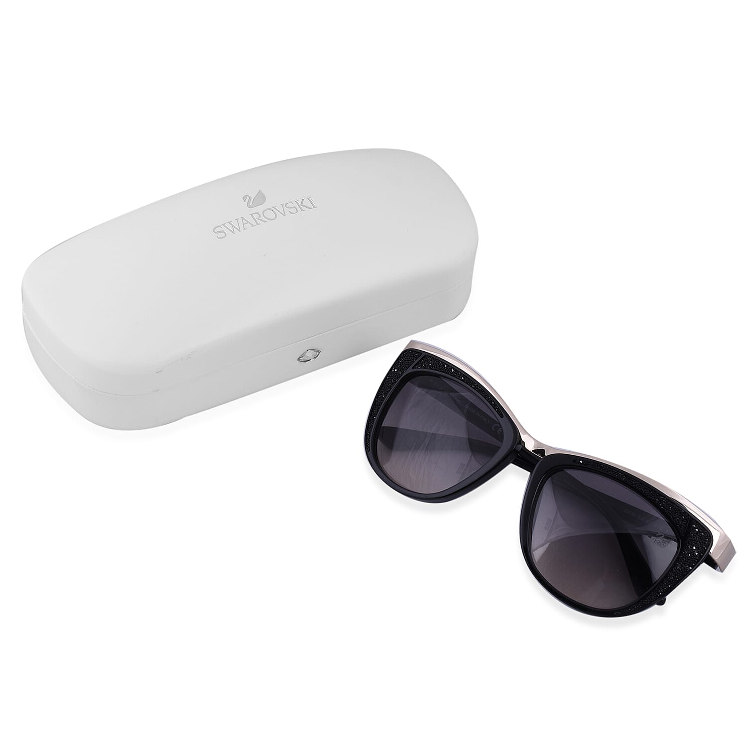 Black Cat-Eye Sunglasses wuth Gold Trim