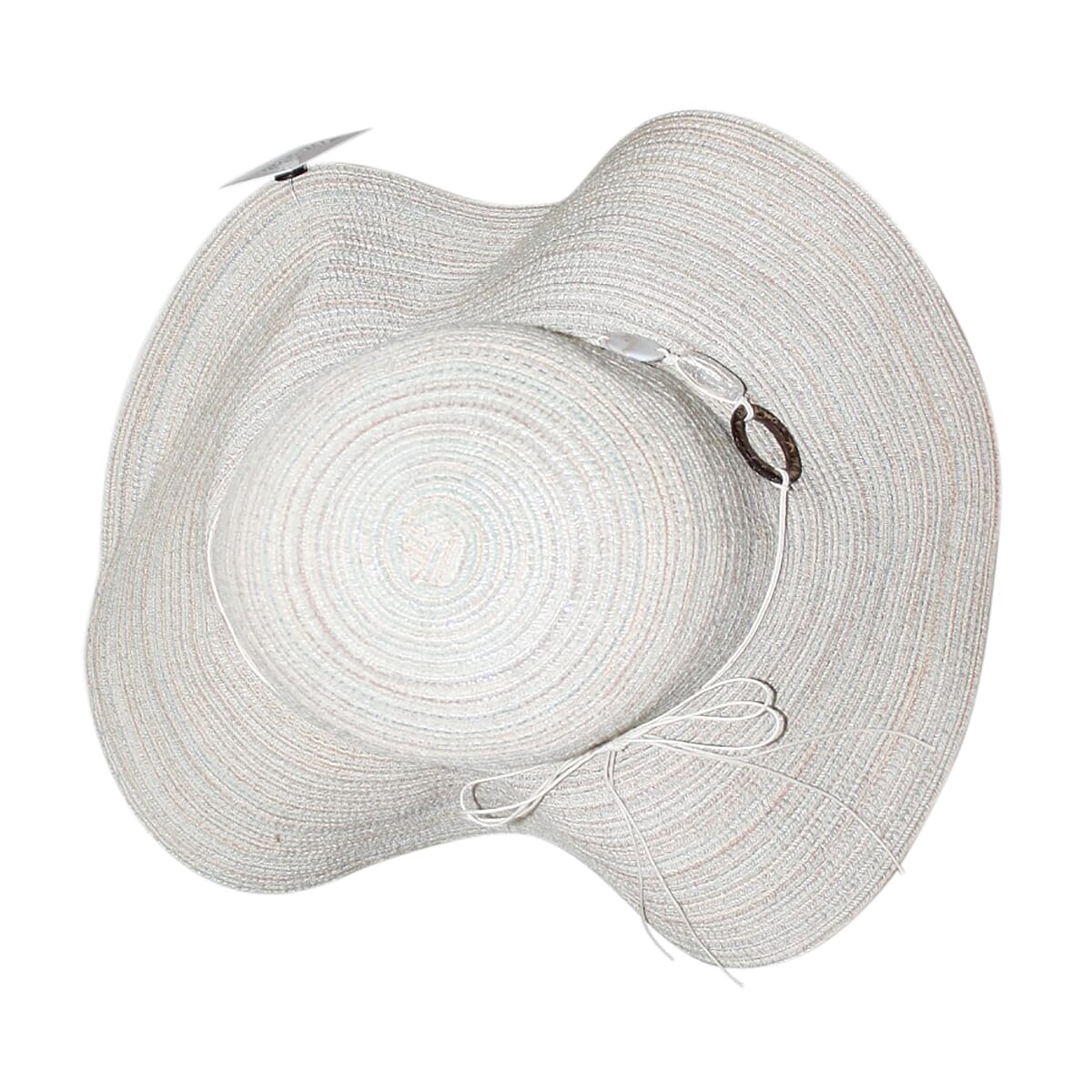 Floppy Sun Hat with Ring (57X26 CM )- Beige and Multi