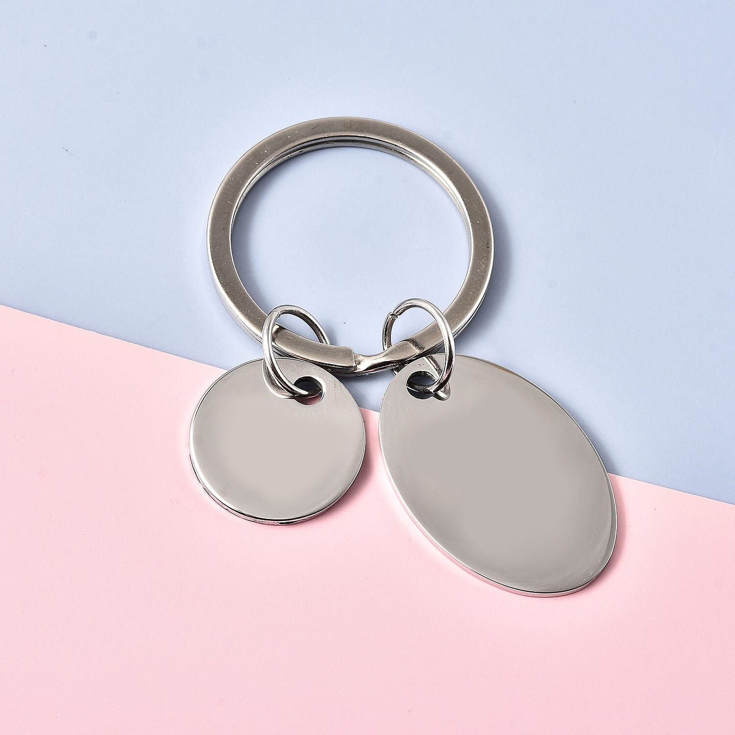 Keychain with Quote in Stainless Steel