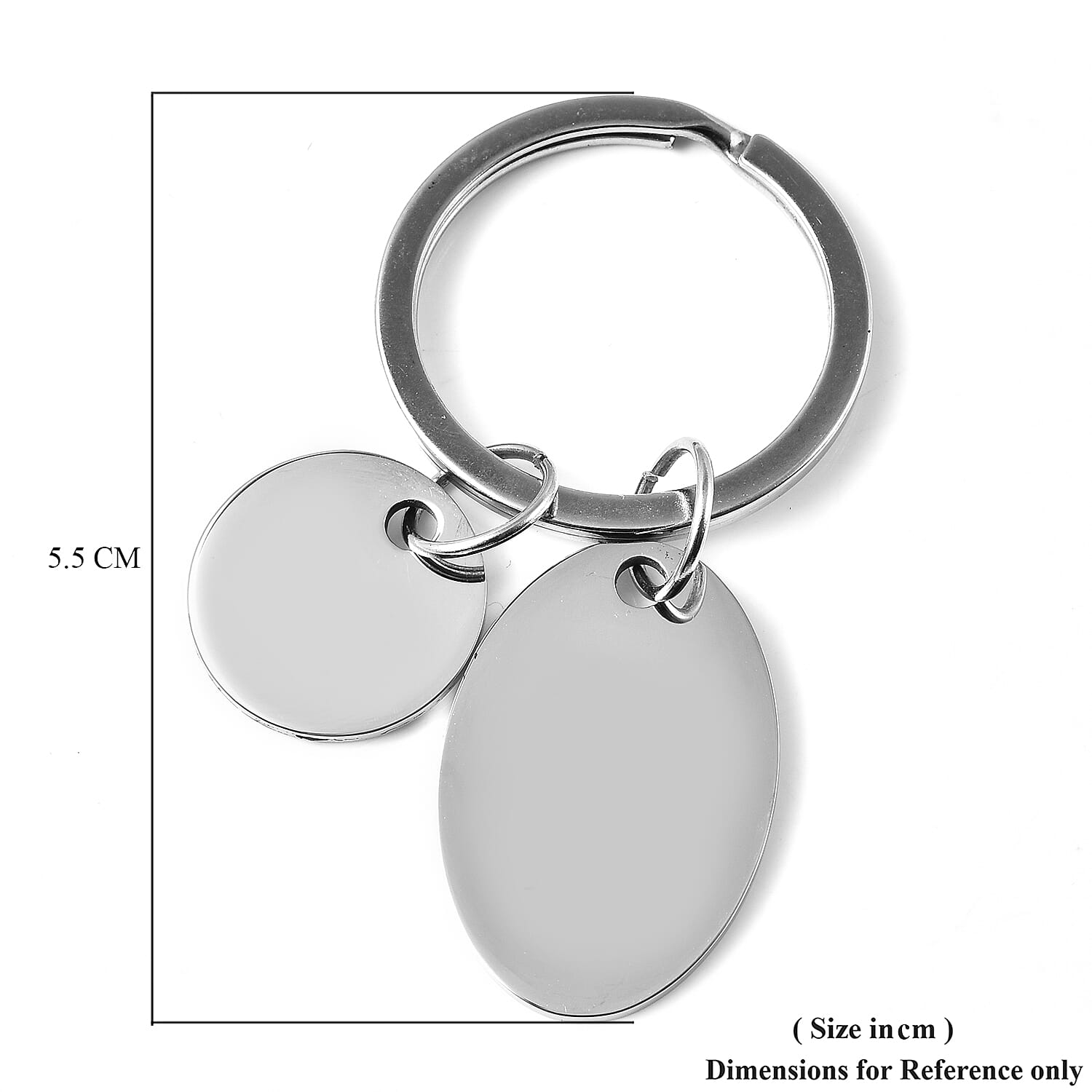 Keychain with Quote in Stainless Steel