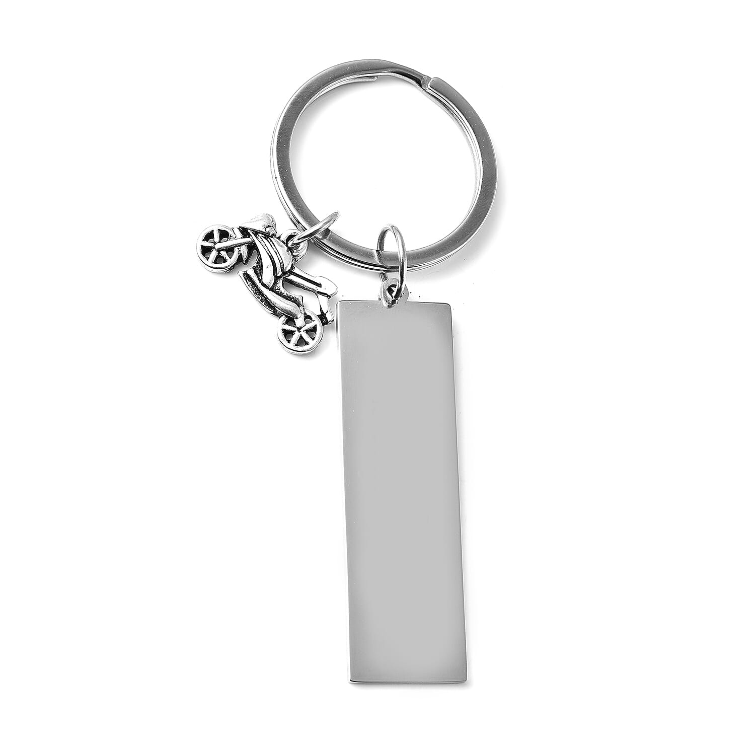 Keychain with Quote in Stainless Steel