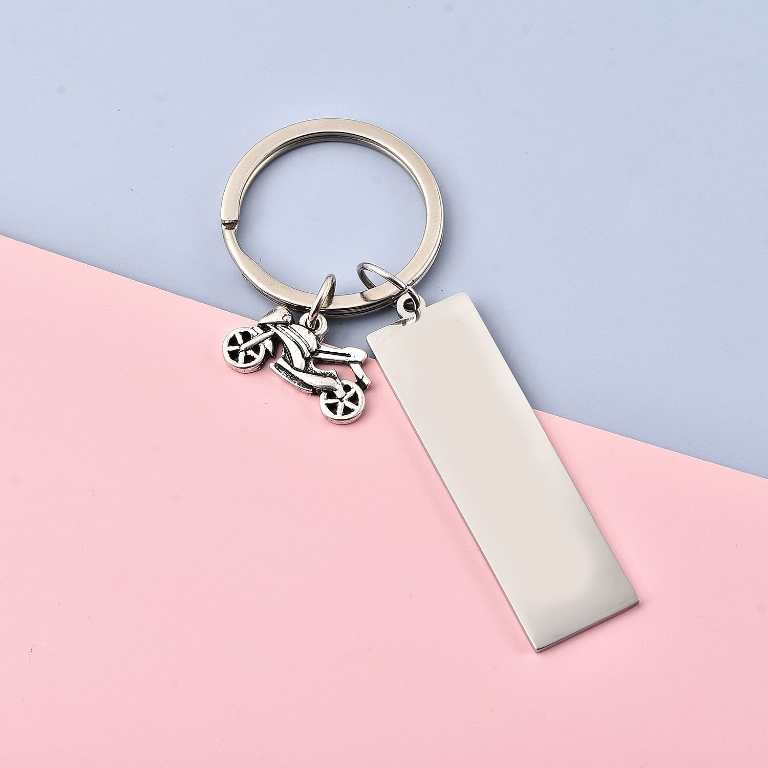 Keychain with Quote in Stainless Steel