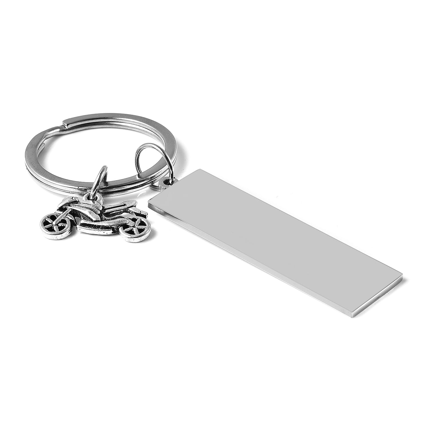 Keychain with Quote in Stainless Steel