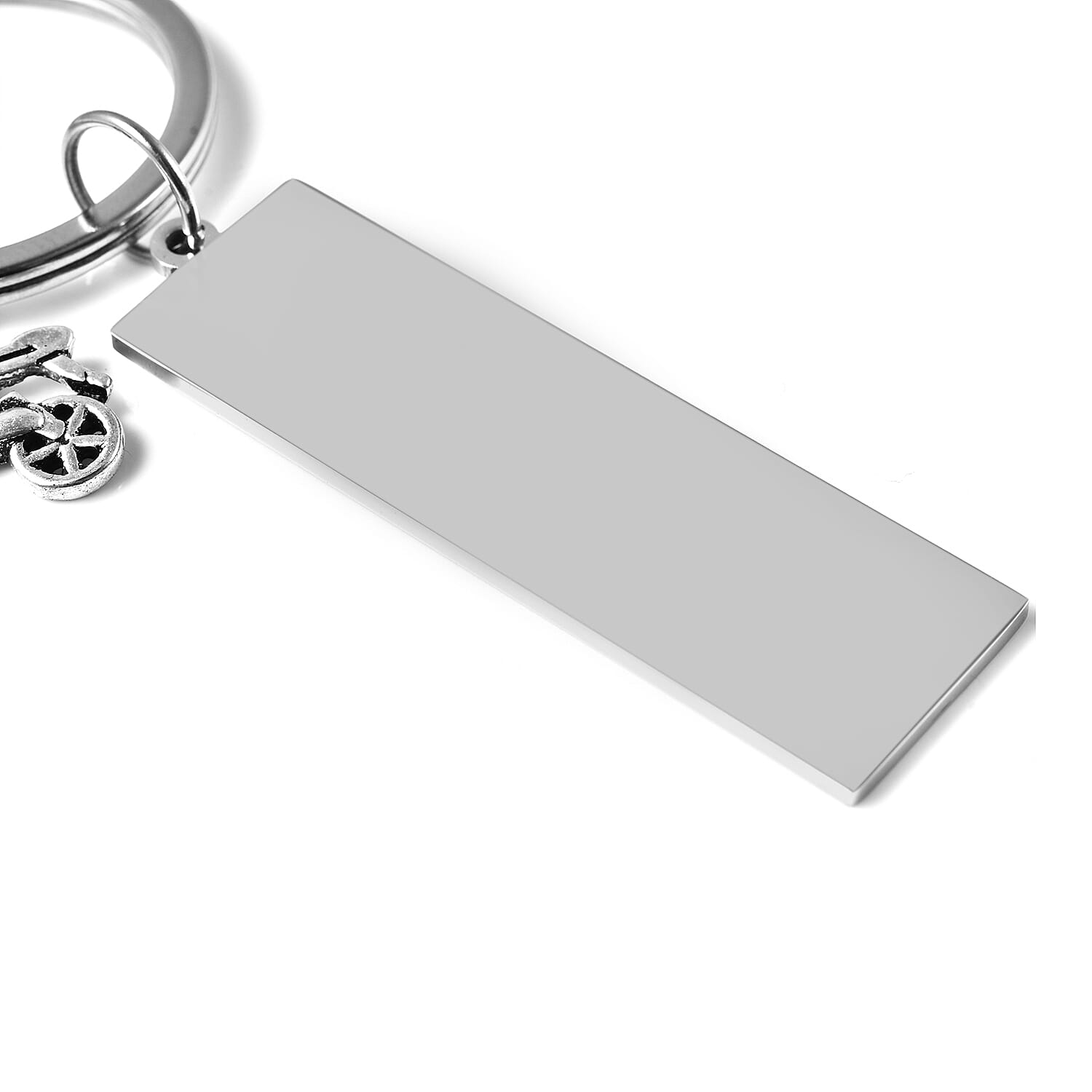Keychain with Quote in Stainless Steel
