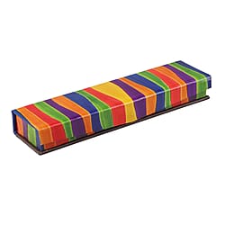 GENUINE LEATHER EMBOSSED JEWELRY BOX.Colour Multi Flower