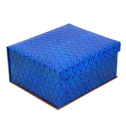 GENUINE LEATHER EMBOSSED 2 TIER JEWELRY BOX Color Multi