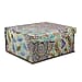 GENUINE LEATHER EMBOSSED 2 TIER JEWELRY BOX Color Multi