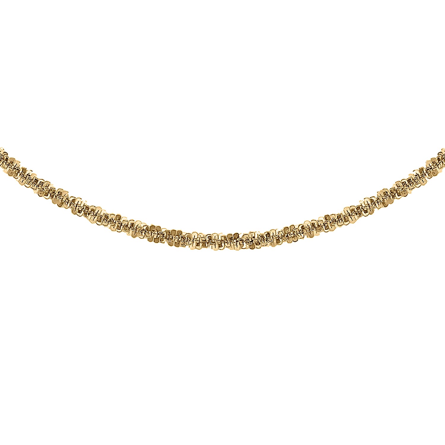 Hatton Garden Close Out 9K Yellow Gold Margarita Necklace (Size 20), Gold wt 3.22 Gms