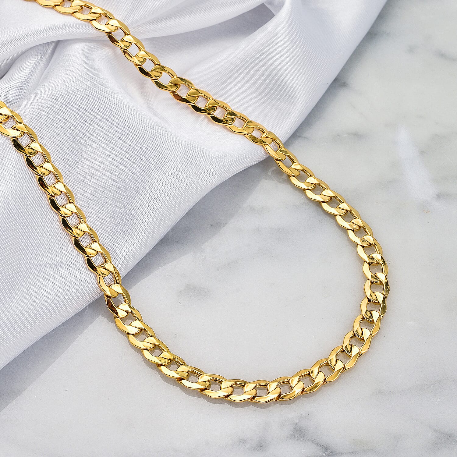 Hatton Garden Close Out 9K Yellow Gold Curb Necklace (Size 20),With Lobster Clasp Gold wt. 10.60 Gms