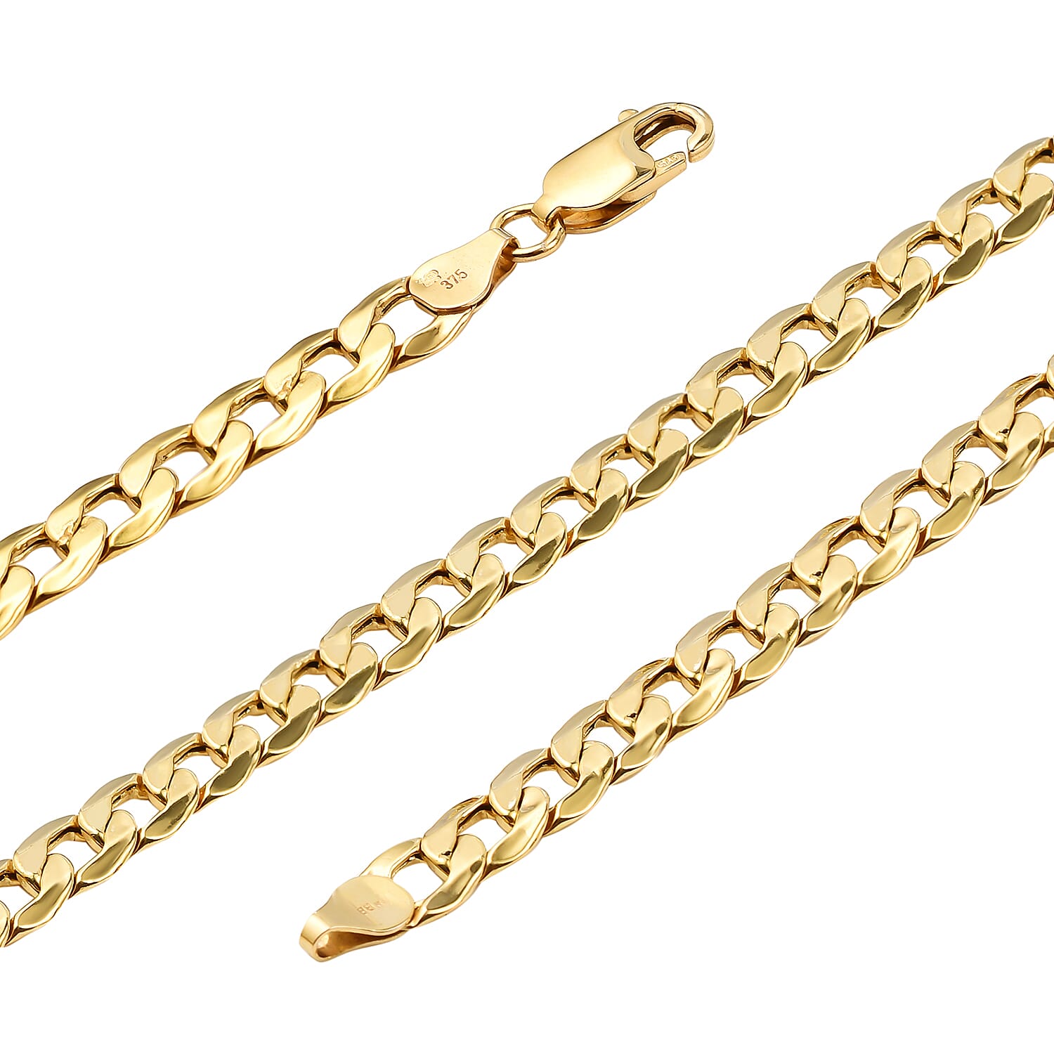 Hatton Garden Close Out 9K Yellow Gold Curb Necklace (Size 20),With Lobster Clasp Gold wt. 10.60 Gms