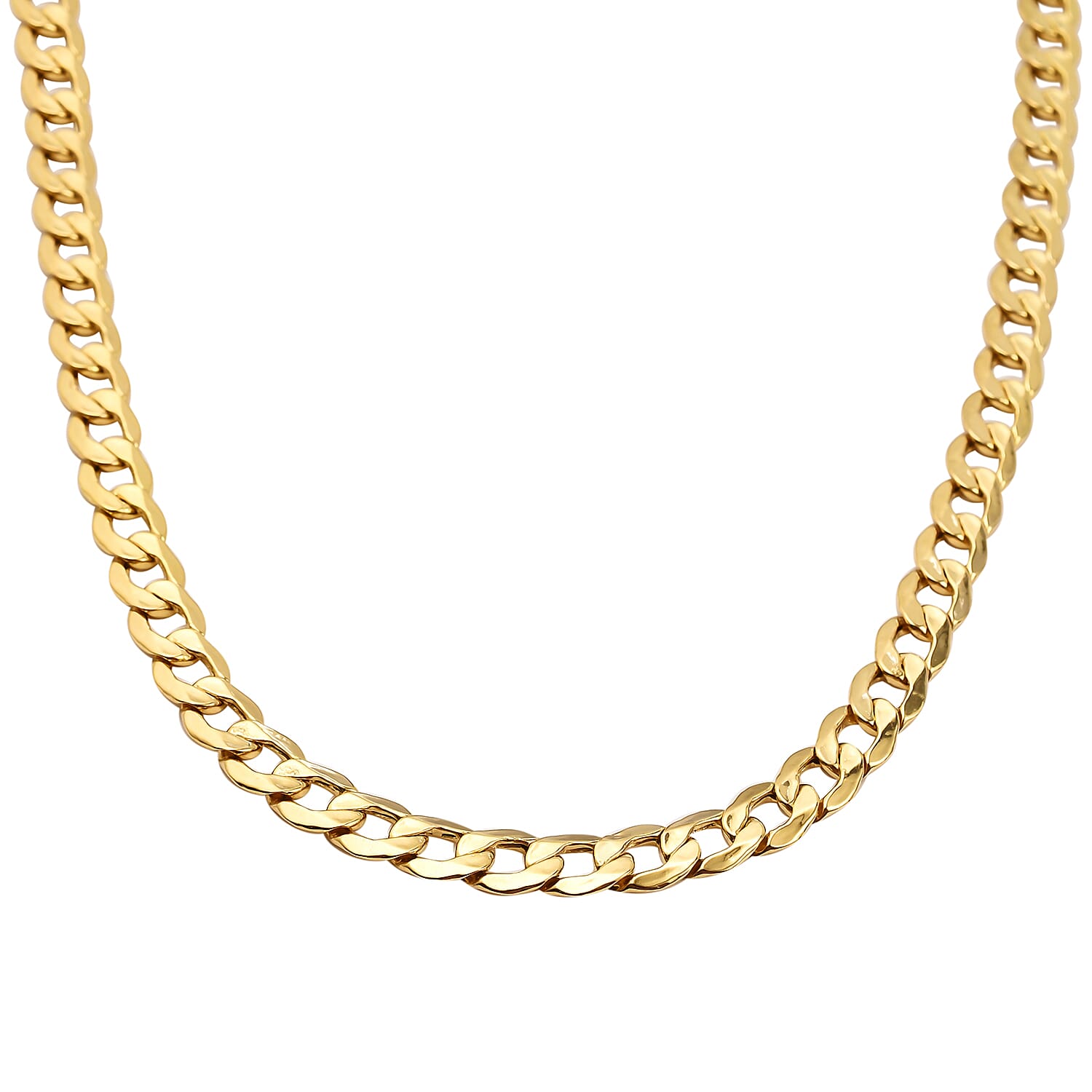 Hatton Garden Close Out 9K Yellow Gold Curb Necklace (Size 20),With Lobster Clasp Gold wt. 10.60 Gms