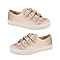 Three Strap Canvas Trainers in Pink (Size 3)