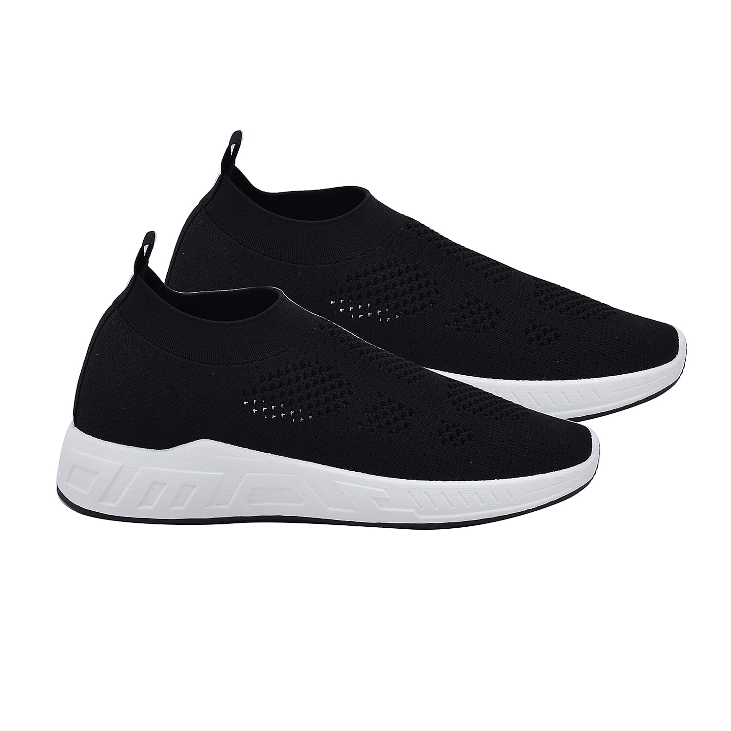 Fly Knit Ankle Trainers in Black (Size 3)